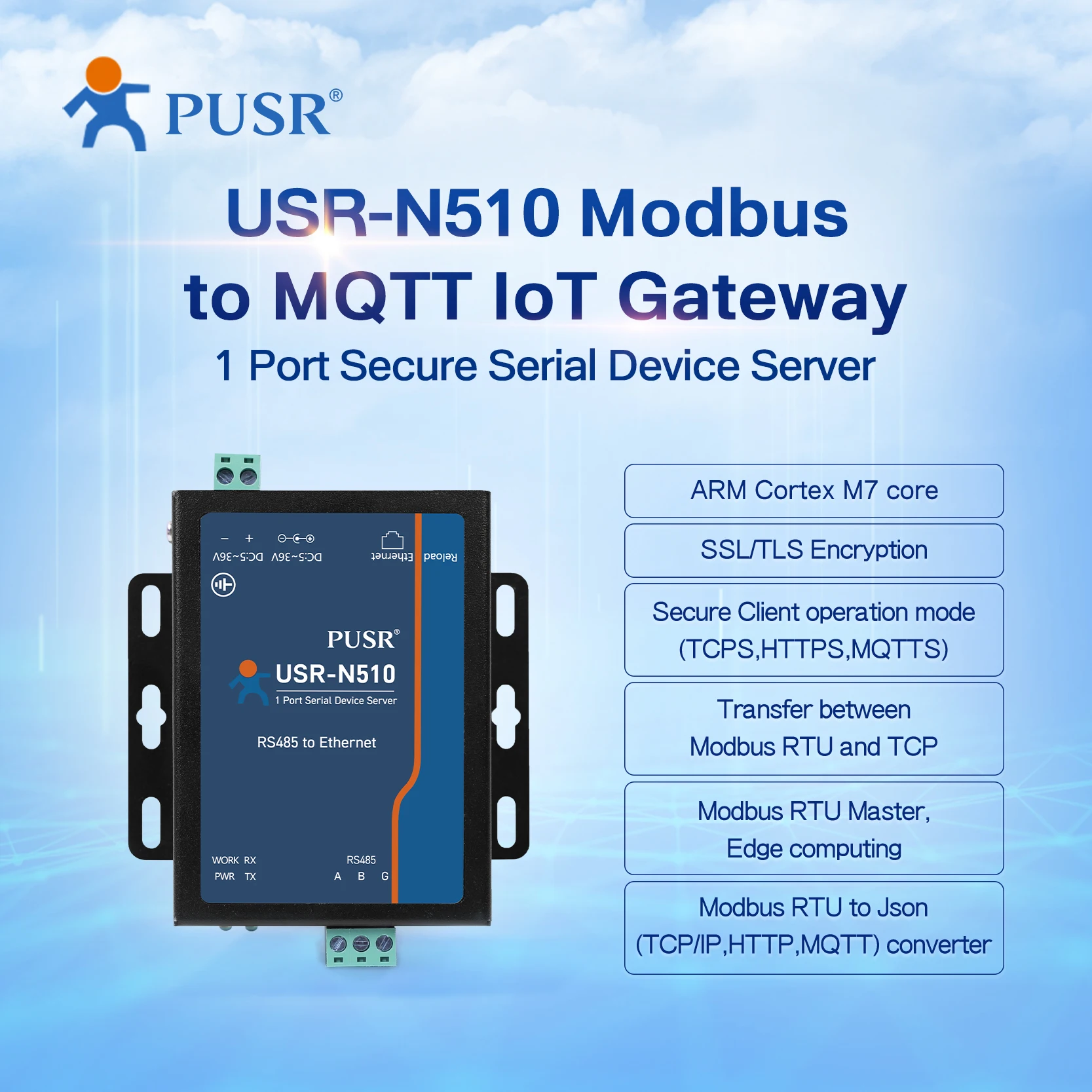 USR-N510 1*RS485 Ports Serial Ethernet Converter