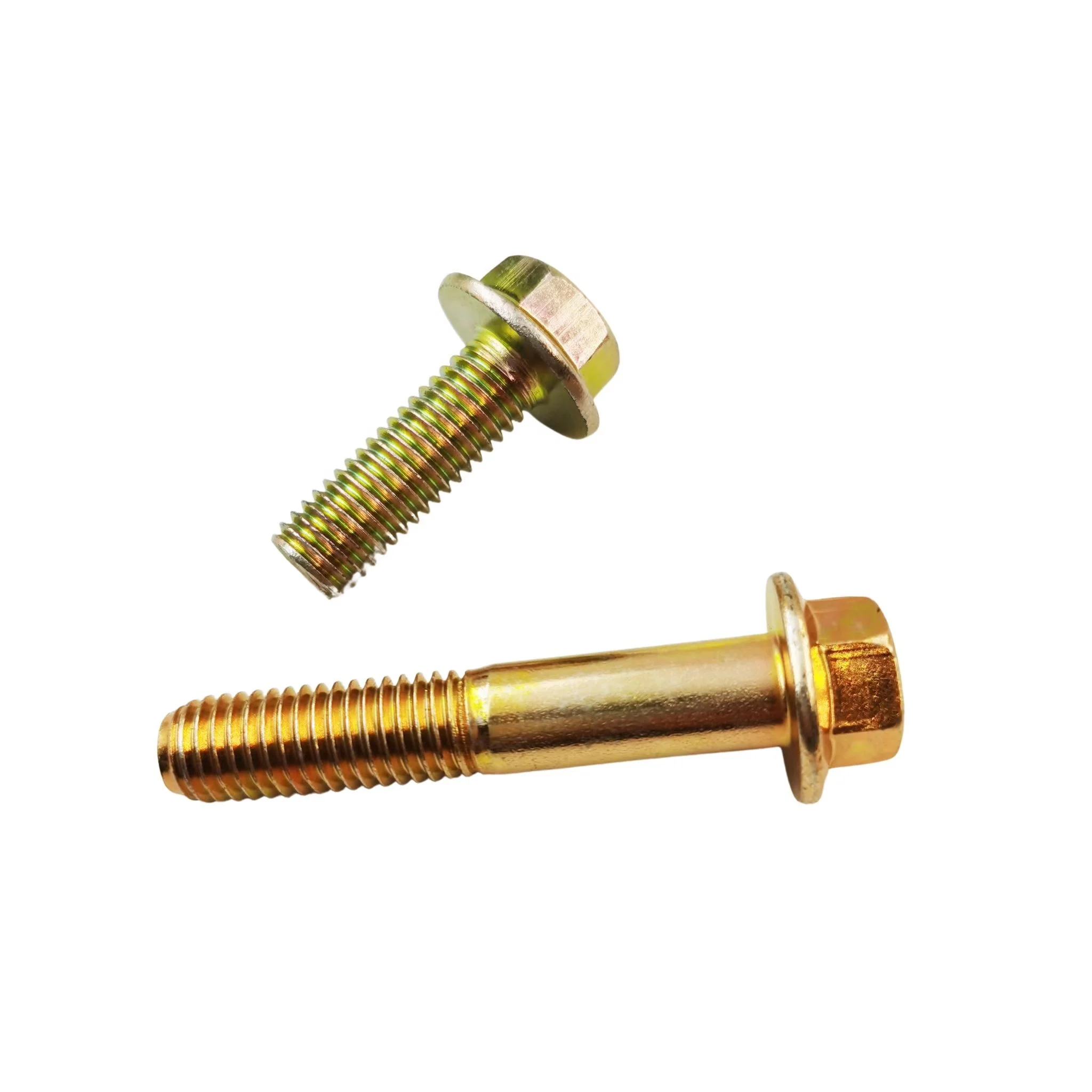 China Fastener GB 5787 Full And Partial Threaded Hex Flange Bolts Anodized Colorful YZP M6 M8 M10 M12 Hexagon Flange Bolt