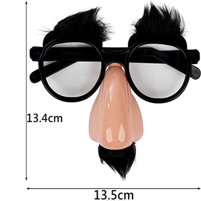 Wholesale Funny Disguise Glasses Novelty Clown Eyewear Eyes and Nose with Mustache Glasses for Halloween Costume Party Favors