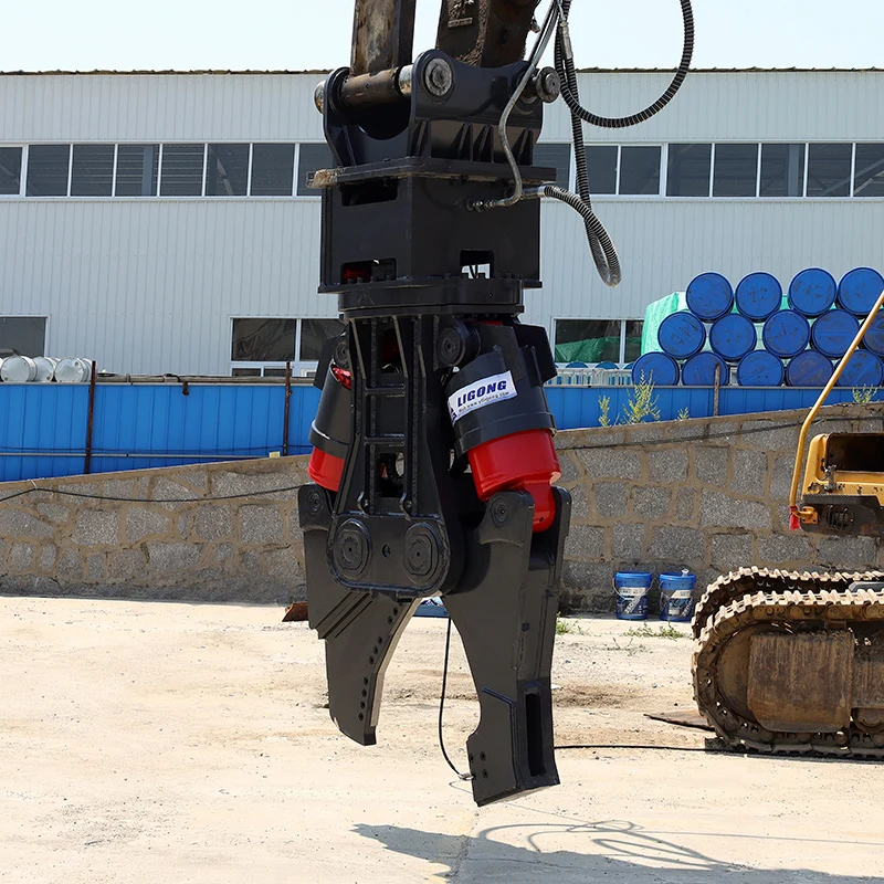 Dual-Cylinder Hydraulic Shear for Steel Beam and Plate Cutting, hydraulic rotating rebar scrap shear pulverizer cutter