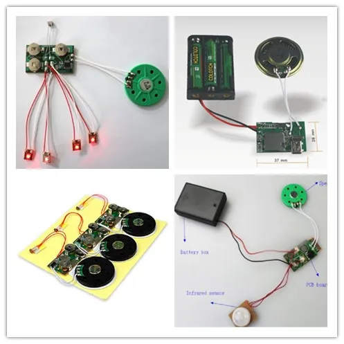 Recordable teddy bear toys module recorders stuffed light sensor sound chip gift box heart voice recorder for plush toy