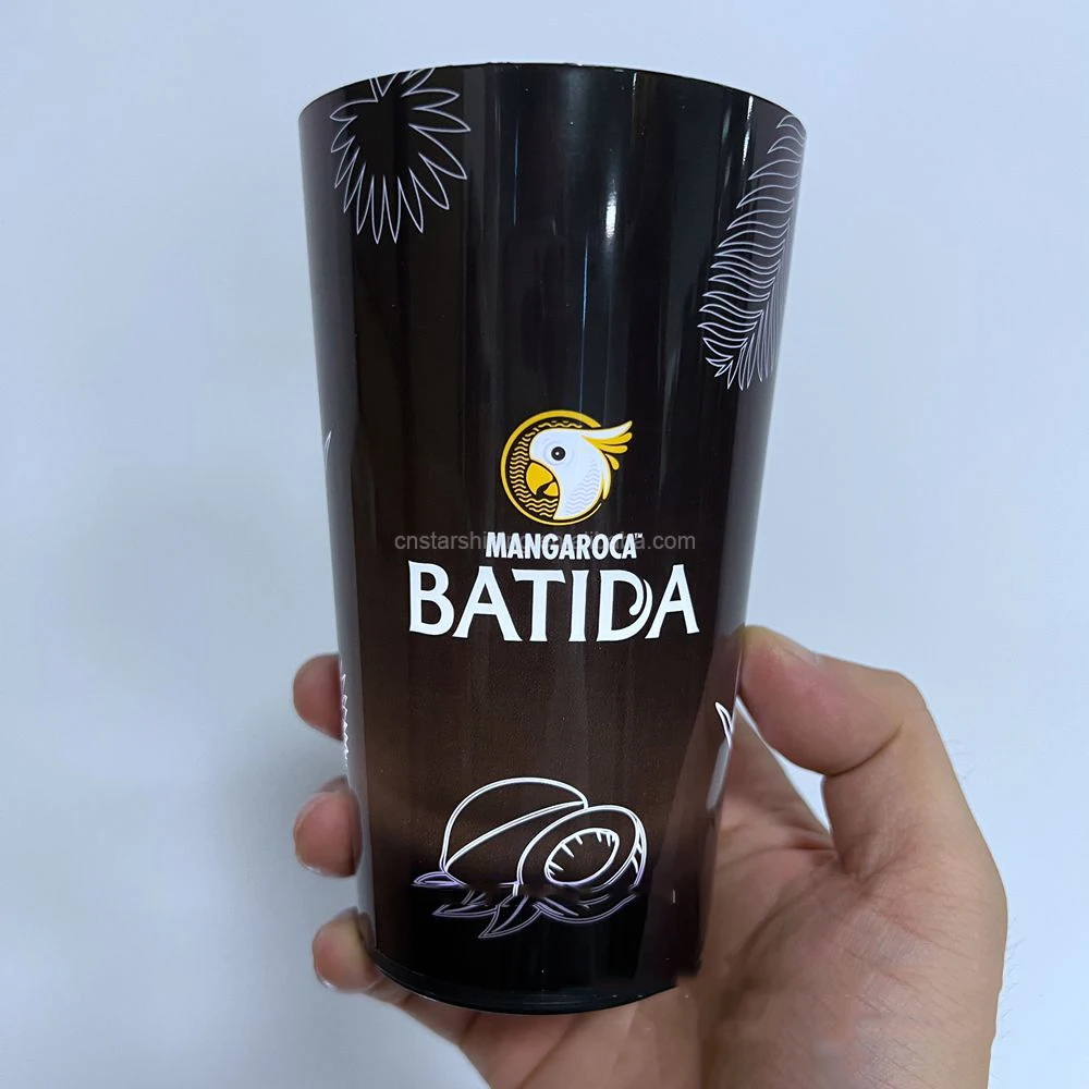 Custom LOGO Liquid Water Activated LED Light Up Cups Colorful LED Glowing Reusable Plastic Drink Cup For Party Promotion