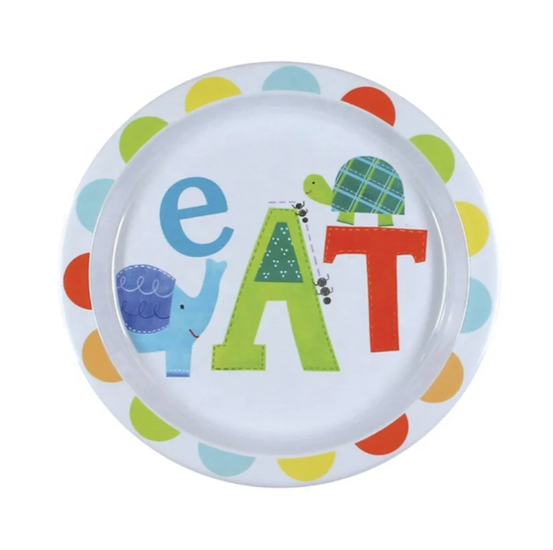 Durable Unbreakable Hard Plastic customized melamine dinner plate
