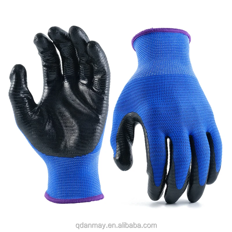 Промышленные защитные перчатки Guantes de Nitrilo с принтом зебры 13 калибра