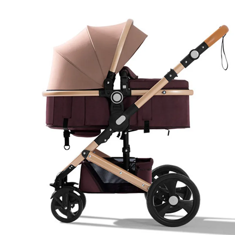 360 degree universal tyre baby stroller pram detachable carry cot baby push 0-36 months children