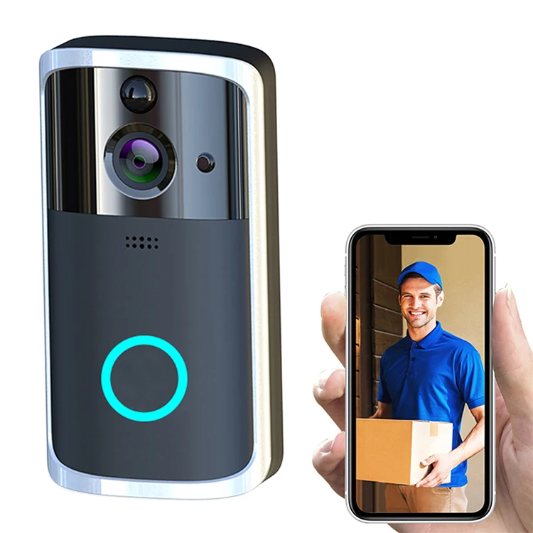 Wireless Doorbell Smart WiFi DoorBell IR Video Visual Ring Camera Million HD Intercom Remote Control Home Security Door Bell