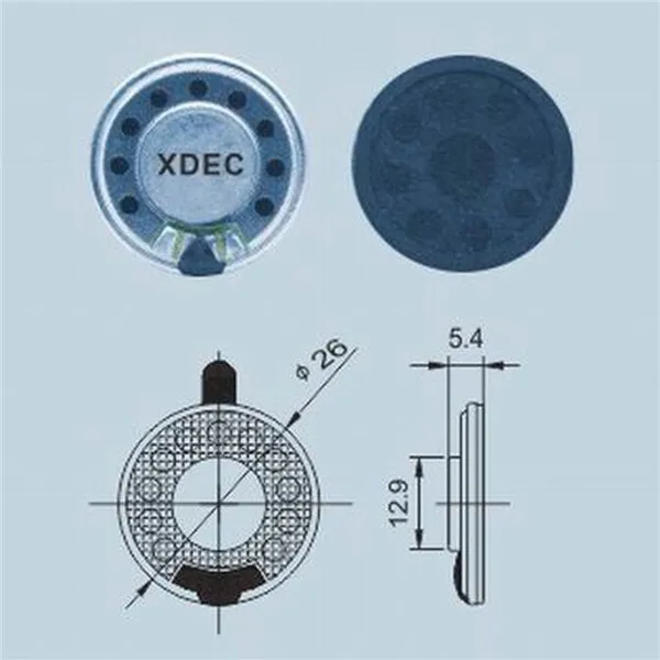 Flat diaphragm  waterproof 26*5.5mm 8Ohm 1.0W Speaker Driver for intercom sleep sound clock  doorbell