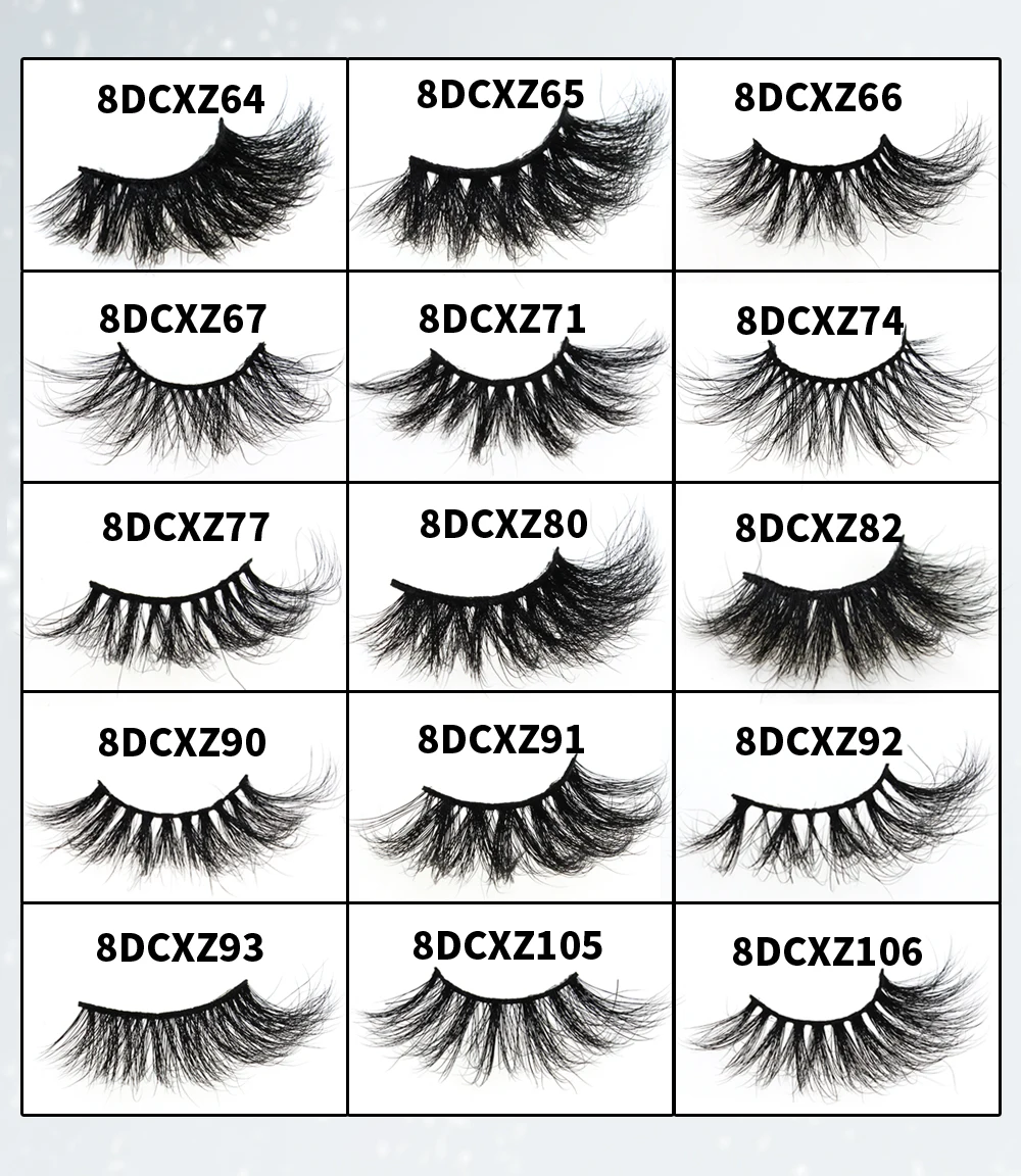 
Full strip lashes 3D Real Mink Lashes Multilayer Soft Thick 25mm False Eyelashes 