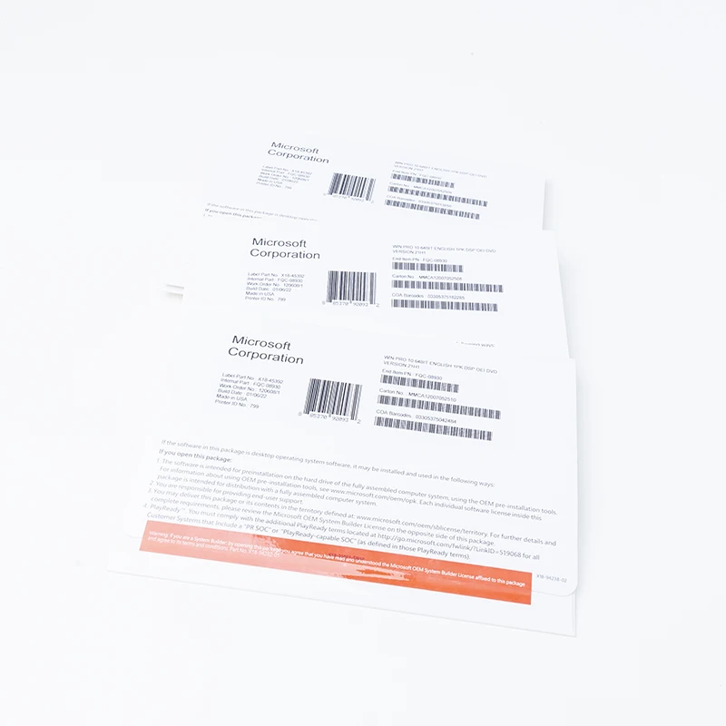 Microsoft Windows 10 Pro OEM DVD Бесплатная доставка Win гарантированный срок службы (1 упаковка = 5 шт.)