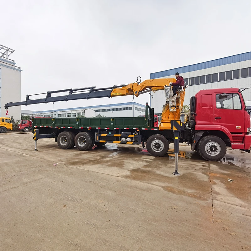 Liftsun 25 Ton Telescopic Folding Boom Truck Mounted Crane Knuckle Boom crane On Truck Hydraulic Truck-Mounted Crane For Sale