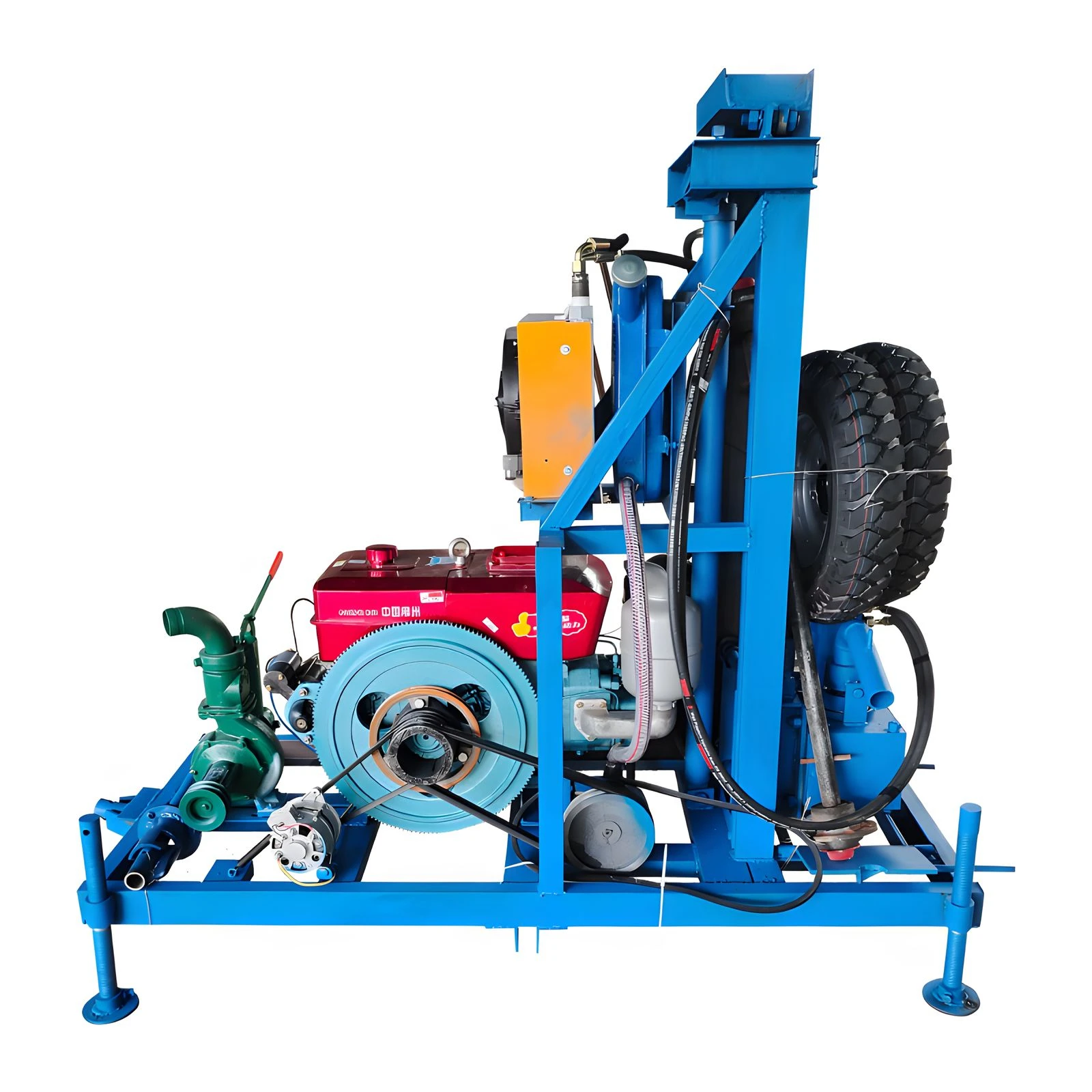 Heavy-Duty 150m Gasoline-Powered Water Well Drilling Rig for Residential and Agricultural Applications