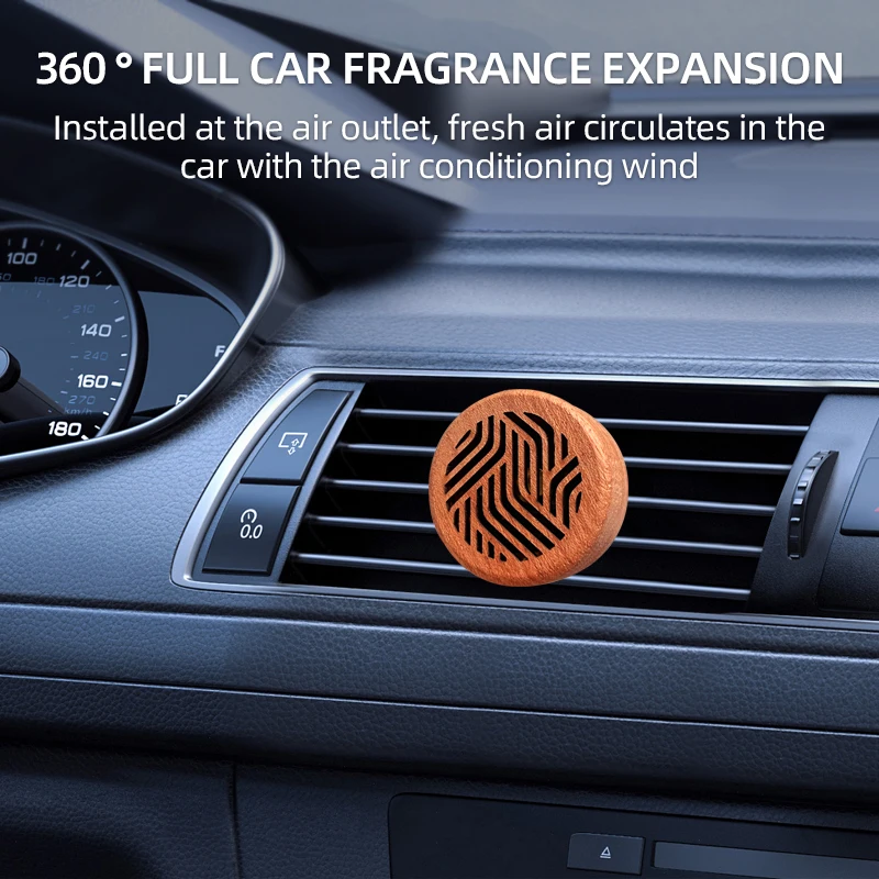 Natural Wood Diffuser Fragrance Diffuser Vent Clip Car Freshener For Essential Oil