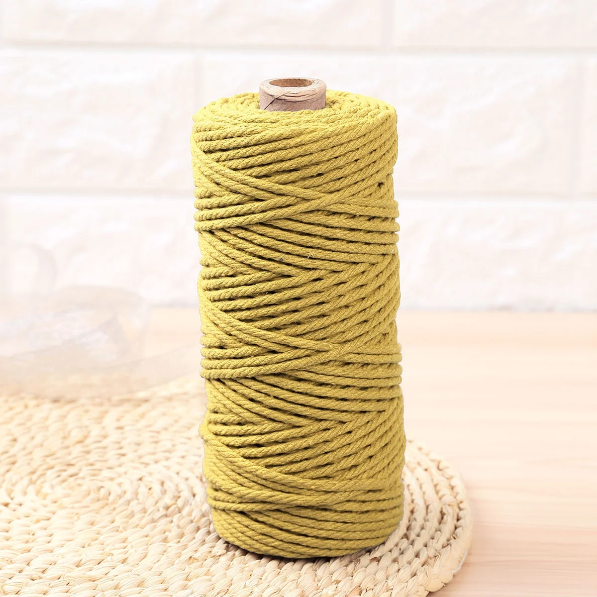 
Cotton Cord Colorful Cord Rope Natural 4 Strand Twisted Craft Macrame String DIY Home Textile Wedding Decorative Supply 