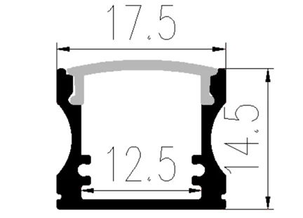 Amazon Hot Selling W18*H15 U Shape Surface Mounted Aluminium U Channel Led Bar Diffuser Aluminium Profile For Led Strips.