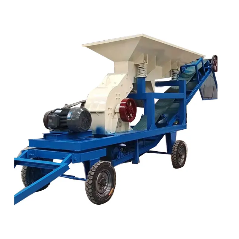 Factory direct ore sand making machine with hopper and conveyor vertical hammer sand making machine