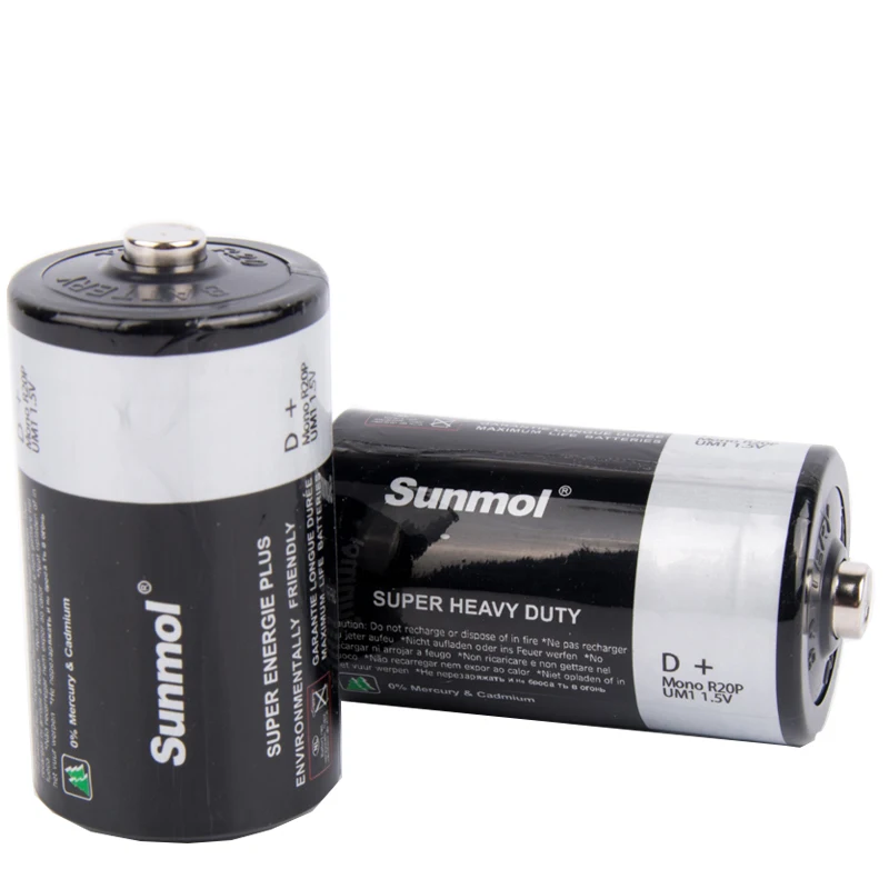 Factory Direct Sale Zinc-Carbon R20 UM1 D Type Battery Primary Disposable Dry Cell Battery With Free Sample