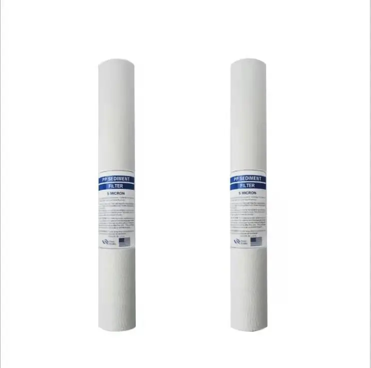 Home purifier machine 20 inch 1 micron PP sediment melt blown water filter cartridge