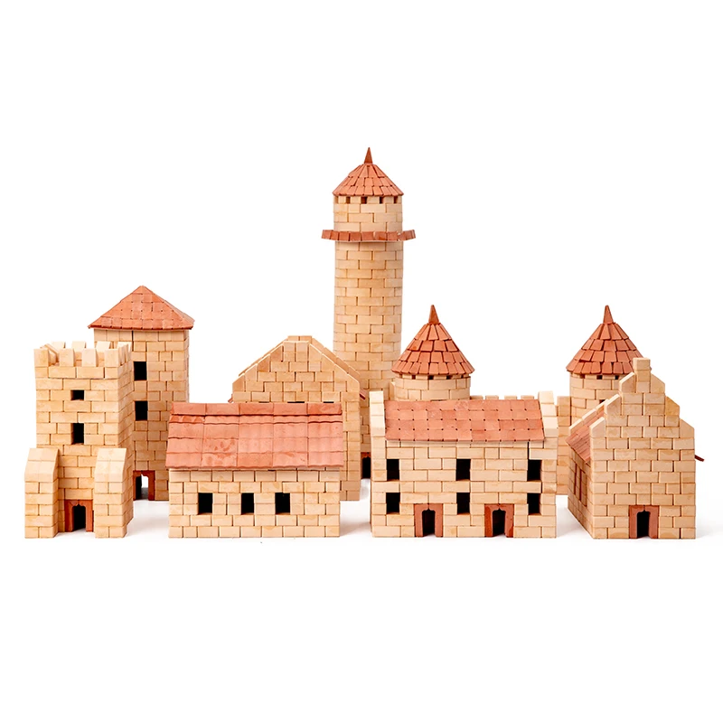 miniature building child toy set,brick block diy micro 3d architectural model,mini house toy,kids education construction toy kit