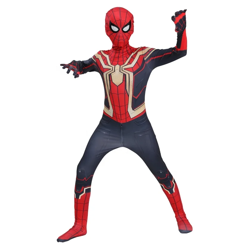 Special Fancy Black&Gold Spiderman Halloween Suit Kids Children TV&Film Superhero Roleplay Factory Direct Spiderman Costume