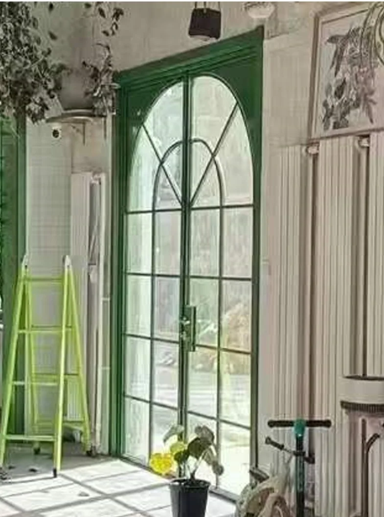 Modern French Arch Doors Aluminum Waterproof Insulation with Double Tempered Glass Other Doors Genre