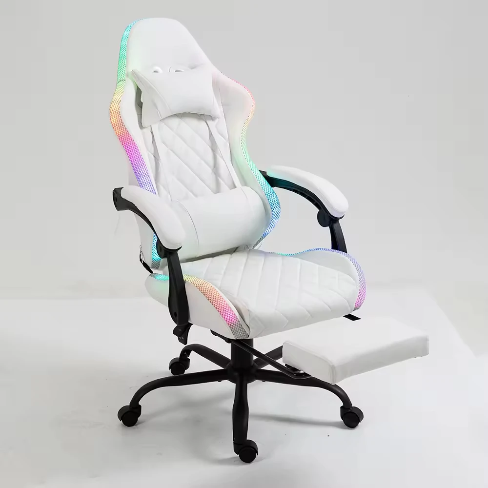 Poland Sunlight Style Gamer Chair Cheap White Wholesale Game Massage Custom Chair Relaxing Video Gaming Chair With Rgb Light