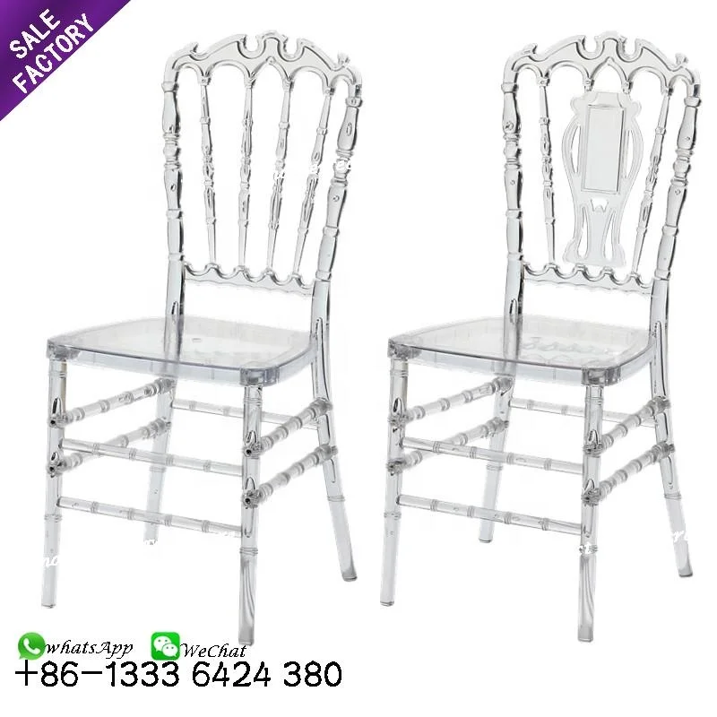Foshan factory price royal golden napoleon chiavari chair with cushion
