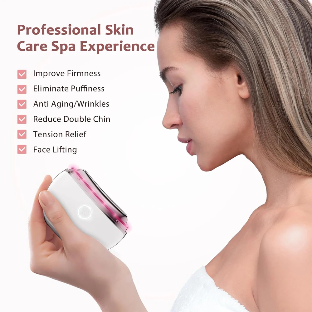 Beauty Skin Care Products Massage Gua Sha Stone Facial Tool Stainless Steel Face Massager Electric Gua Sha Scraping Instrument