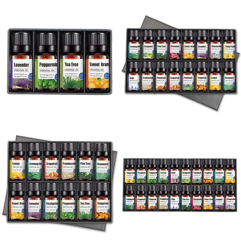 Custom Private Label Essential Oil Set Wholesale Bulk Organic 100% Pure Massage Aromatherapy Lavender Essential Oil
