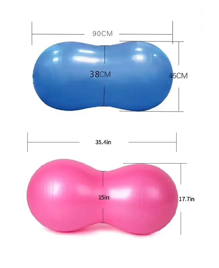 Wholesale balance massage gym exercise ball fitness yoga peanut pvc yoga exercise ball