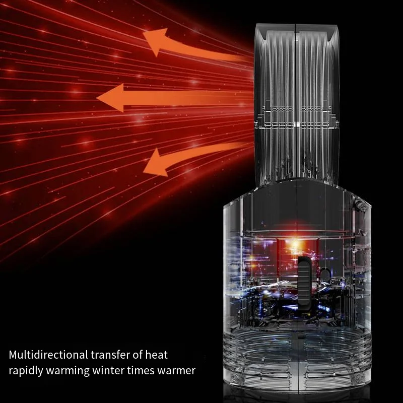 New Bass noiseless constant temperature heating bladeless one-piece frosted Fan Heater