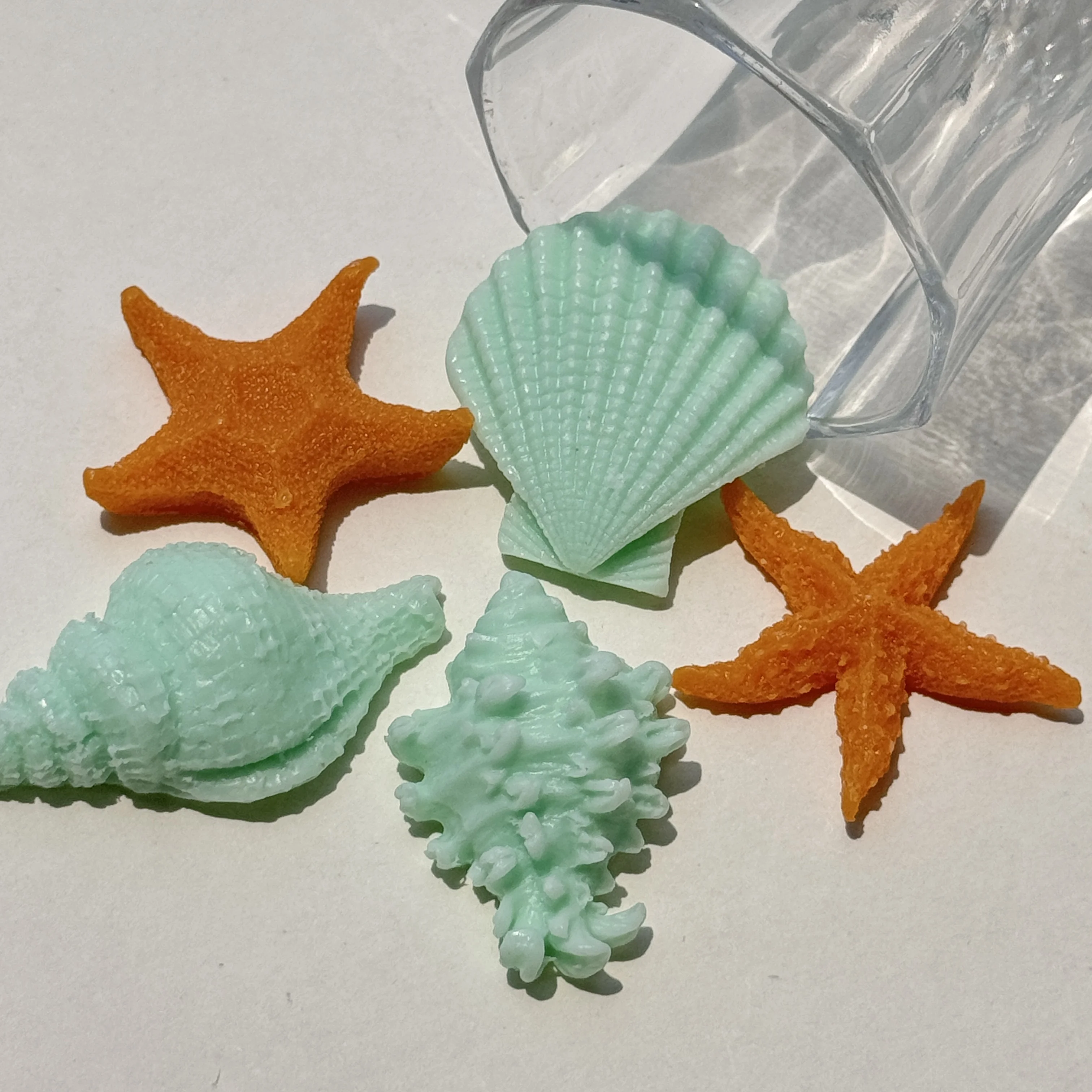 Private Label New Colorful Starfish Sea Shell Conch Essential Oil Shape Gift Soap Handmade Body Soap