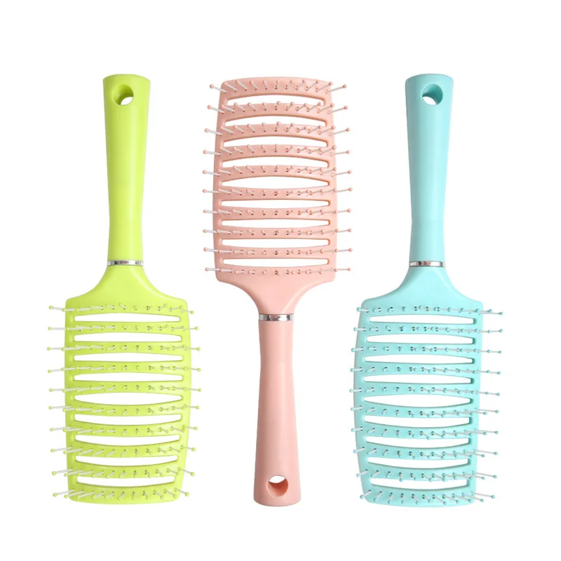 Best seller Hairdressing Vent Feature Plastic Handle Magic hollow design Spare Ribs Comb Detangling Hair Brush
