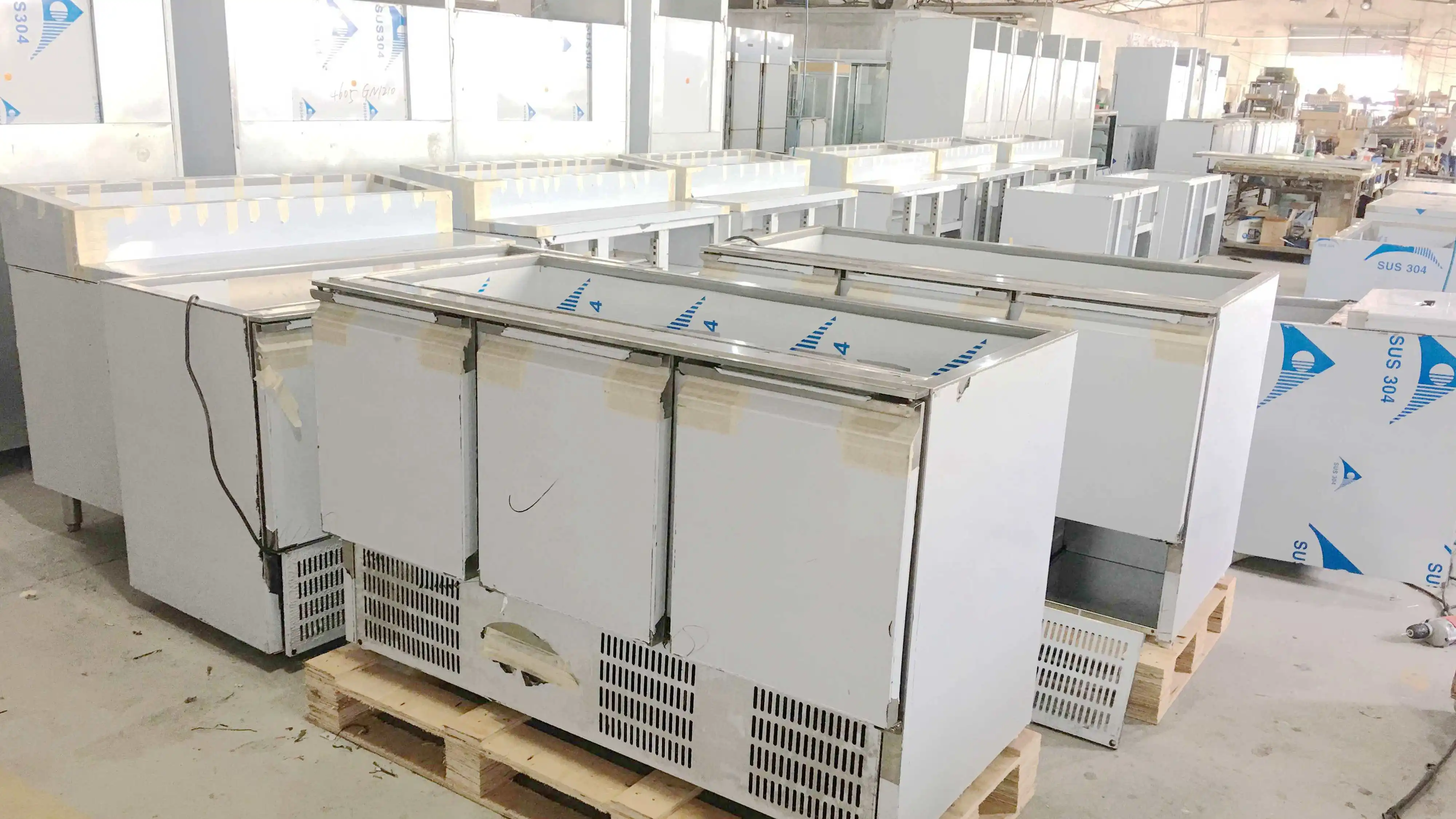 TT-BC280D-2 Commercial Restaurant Kitchen Prep Table Refrigerator