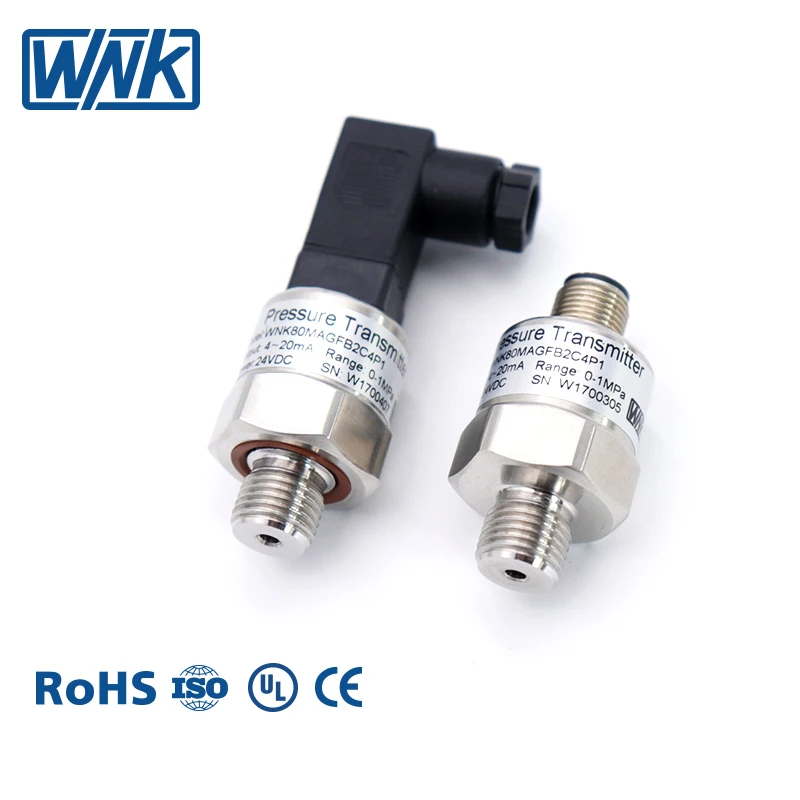 WNK 4-20mA 1-5V 0-60bar Vacuum Absolute Pressure Sensor For Water Air Gas