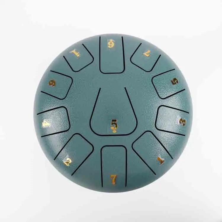 SUXINRU Supply high quality and low price wathet blue 8 inches 11 tongues Tank Handpan  Hank drum  Steel tongue drum