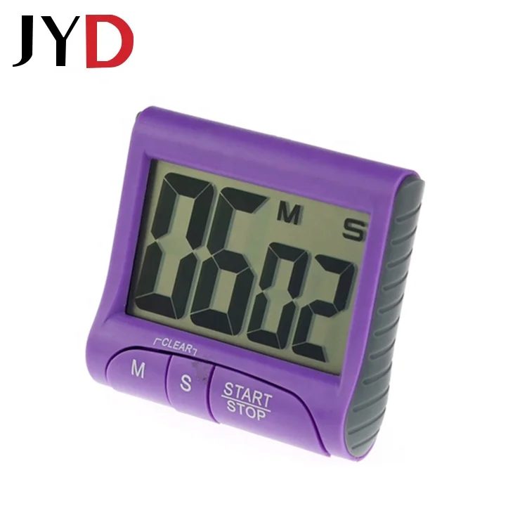 ABS Colorful Battery Powered LCD Display Count Down And Up Digital Kitchen Timer With Magnet