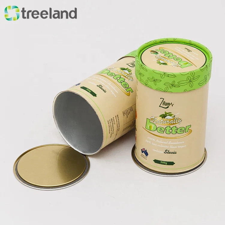 Recycled Customized Cylinder Cardboard Powder Paper Tube Packaging Boxes