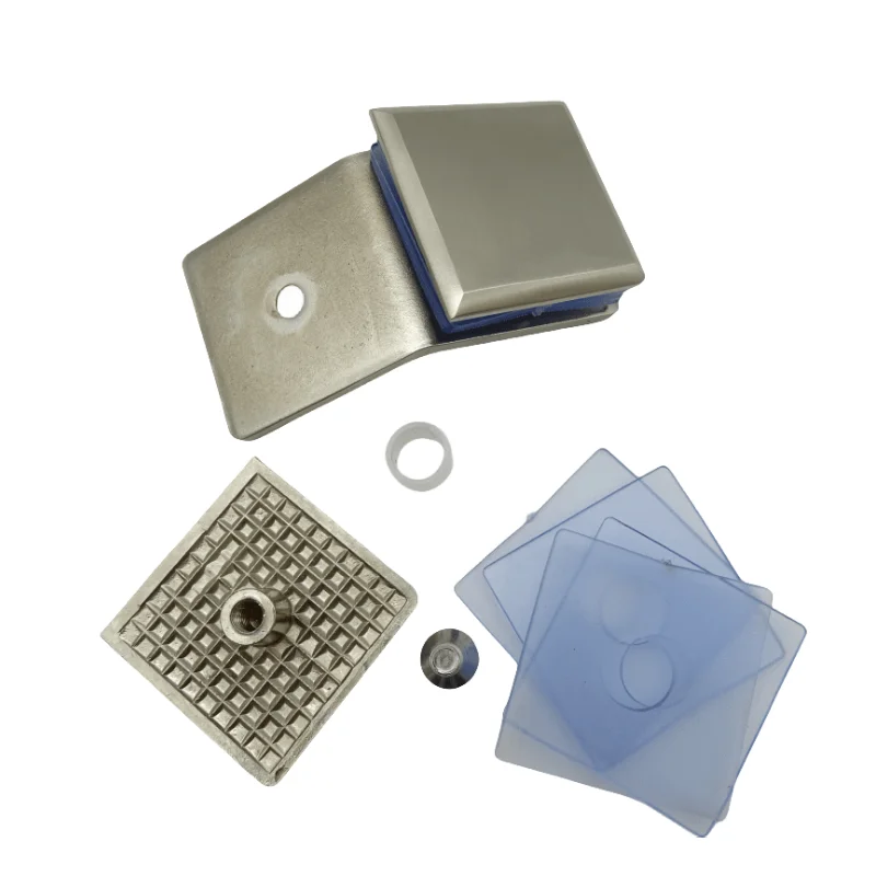 Kensharp 135 Degree Double Glass Clamp Shower Room 3 Way Adjustable Stamping Stainless Steel Glass Connectors