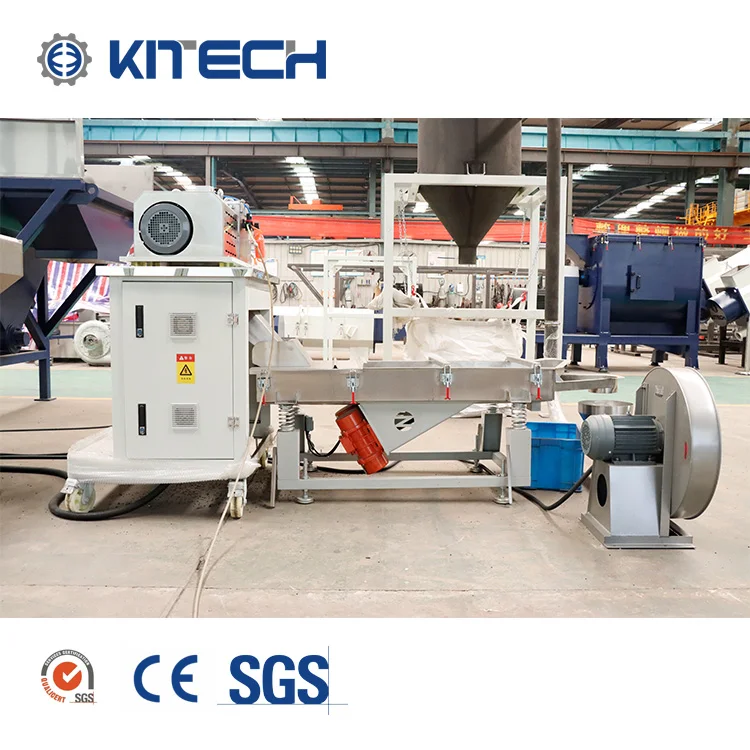 Kitech PE PET EPS PS HIPS Flakes Water Strand Pelletizing Cutting Machines