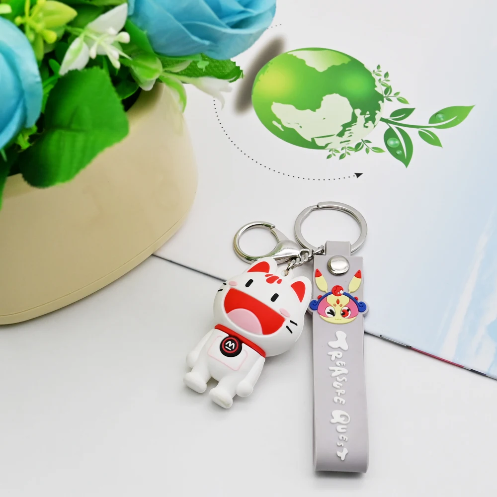 YYX New Design Promotional 3D PVC Keychains Wholesale Creative PVC Keychains Cute Style Custom Style Accessories