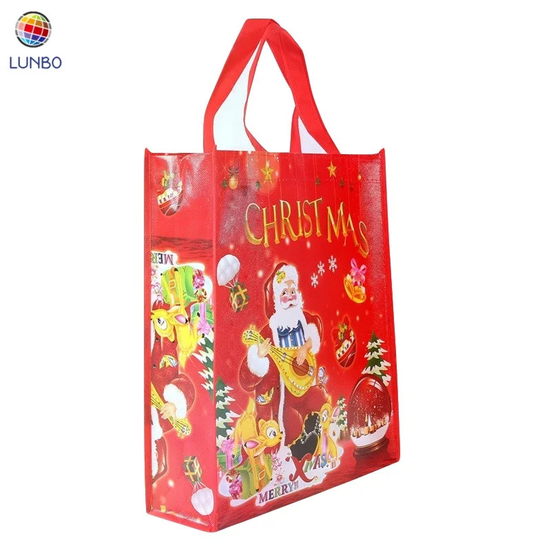 Promotional picture printed laminated non woven shopping bag