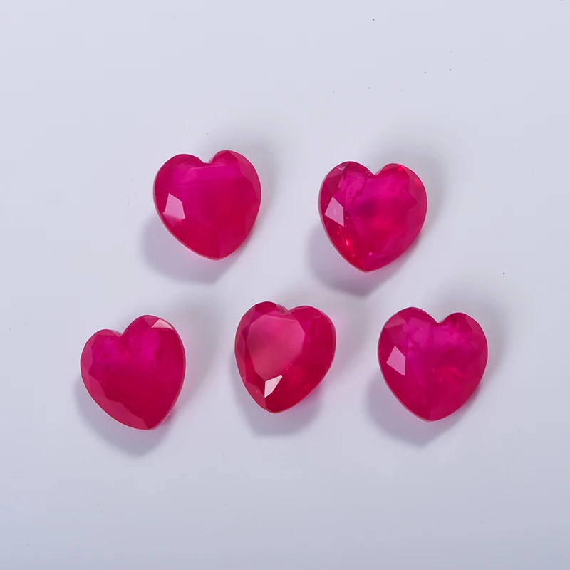 New Arrival Loose Diamond Wholesale Heart Ruby For Ring & Necklace Accessory Fusion Stone