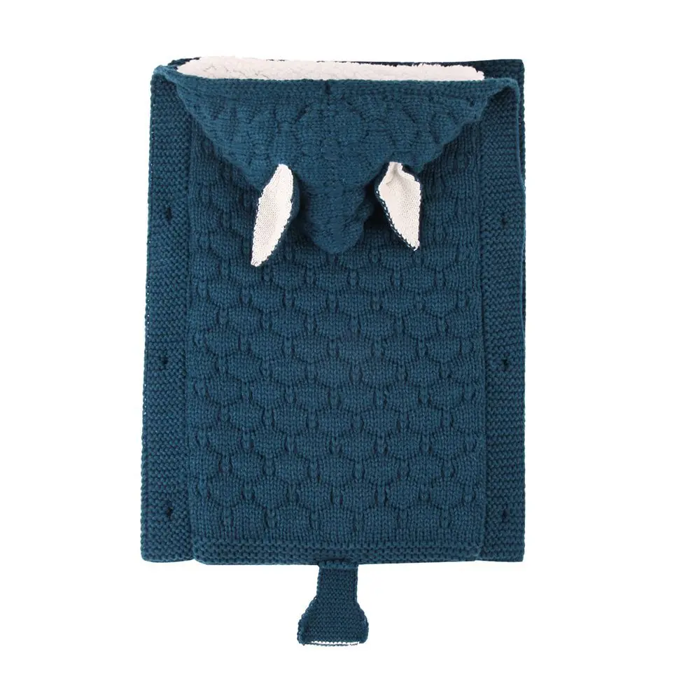2023 New Arrival Winter 5 Colors  Warm Baby Knitted Envelope Sleeping Bag Pram Swaddle Wrap Sack Knit With Button For Stroller
