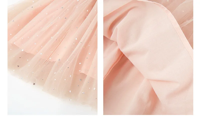 Summer Stars Sequins Tutu Dresses For Girls Kids Tulle Girl Dresses 6 To 14 Years Fly Sleeve Kids Tutu Dress