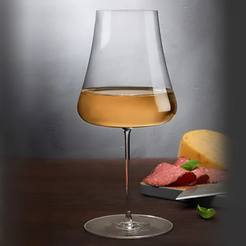 Hand Blown Huge Stemmed Crystal Wine Champagne Goblet Glass for Decoration