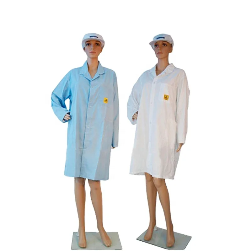 Antistatic ESD Fire Retardant Coverall Polyester Safety Rain Needle Labcoat Finger Cotton Lab Desktop Anti-static Coating