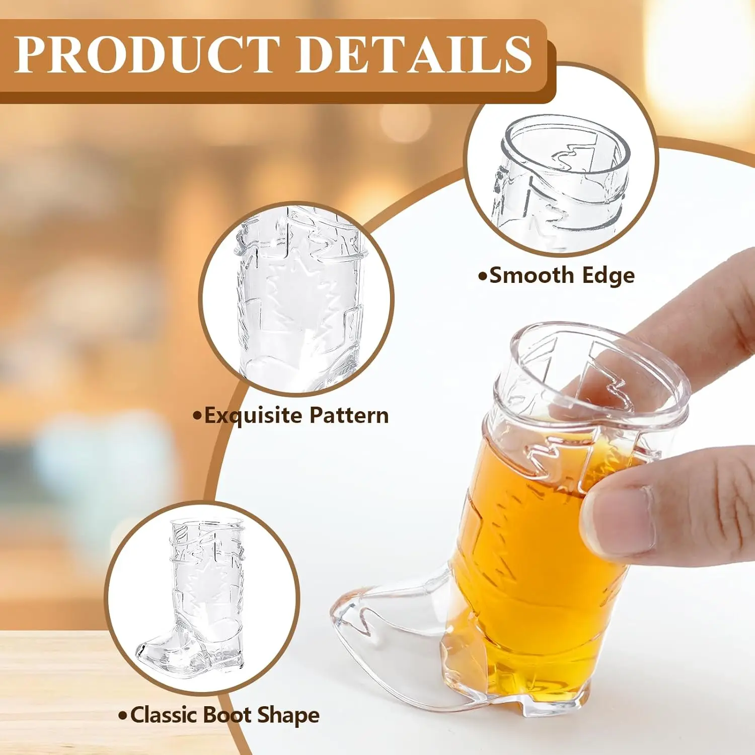 Cowboy Boot Shot Glasses Mini Reusable Disposable Clear Plastic Shot Glass Cups Cowboy Bachelorette Girl Birthday Party Favors