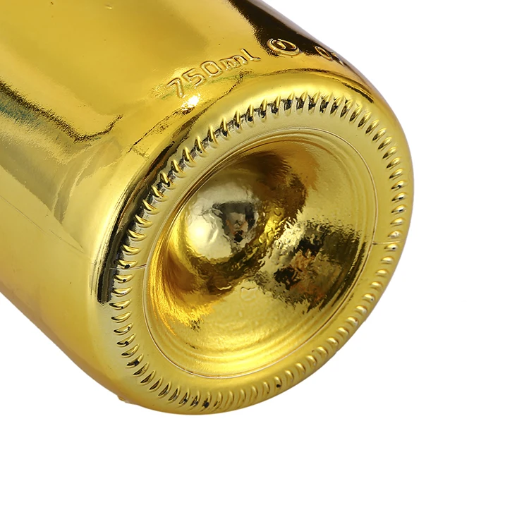 375Ml Champagne Glass Bottle Custom Golden Spray 750ml Tactual Champagne Bottle 75cl Empty Painting Glass Bottle For Wholesale