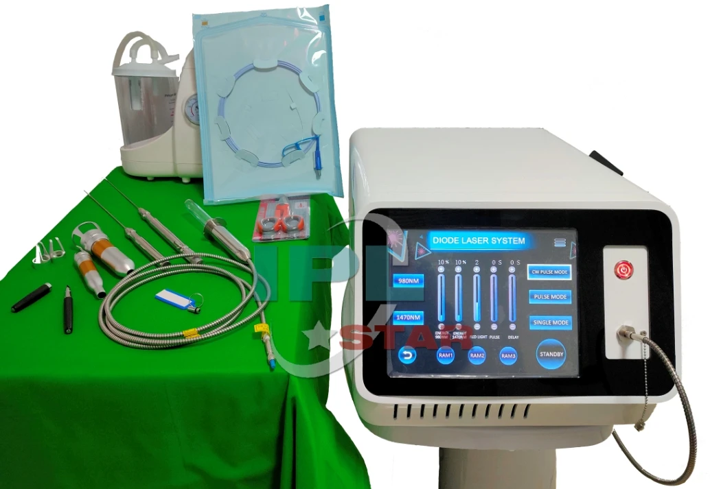Endo falifting 980 1470nm non-invasive air-dissolving lipolysis endovenous diode laser vagina tightening 980NM laser machine