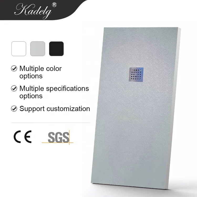 Factory Price Modern Style Bath Anti-Slip White Rectangle Shower Base Pan Long Artificial Stone Resin Shower Tray